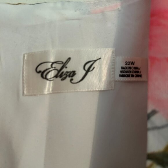 Plus Sized Eliza J. Floral Chiffon High-Low Dress – Size 22W – NWT - Picture 4 of 7